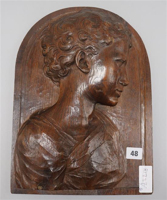 A Maeremans oak relief panel